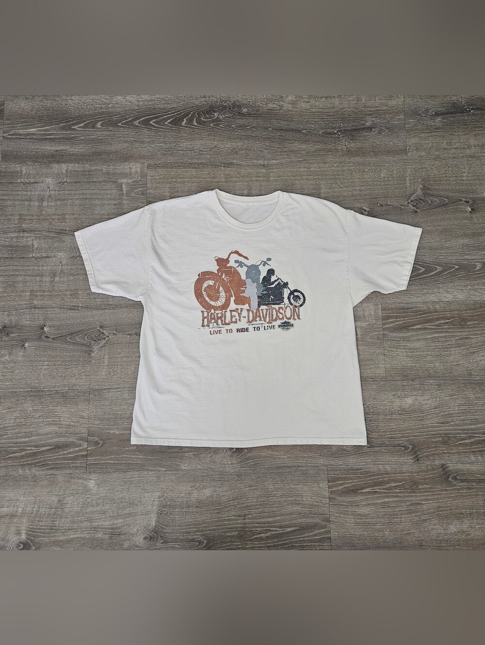 Vintage 2006 Harley Davidson T Shirt Men's XL White Barb's Philadelphia PA Biker